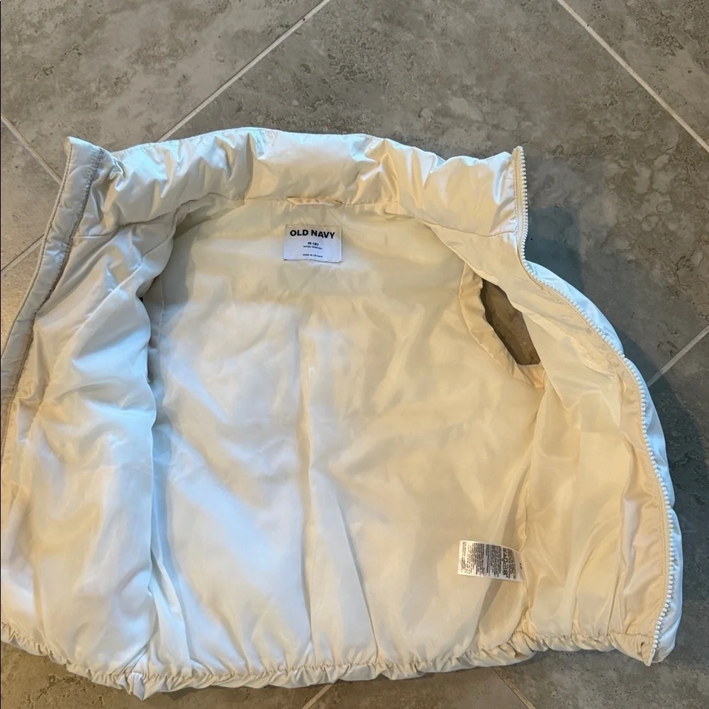 Old Navy Cream Puffer Vest